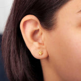 Boucles d'oreilles pour femme en argent et or avec étoiles